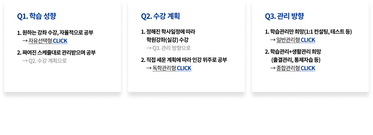 Q1. �н� ����/Q2. ���� ��ȹ/Q3. ���� ����